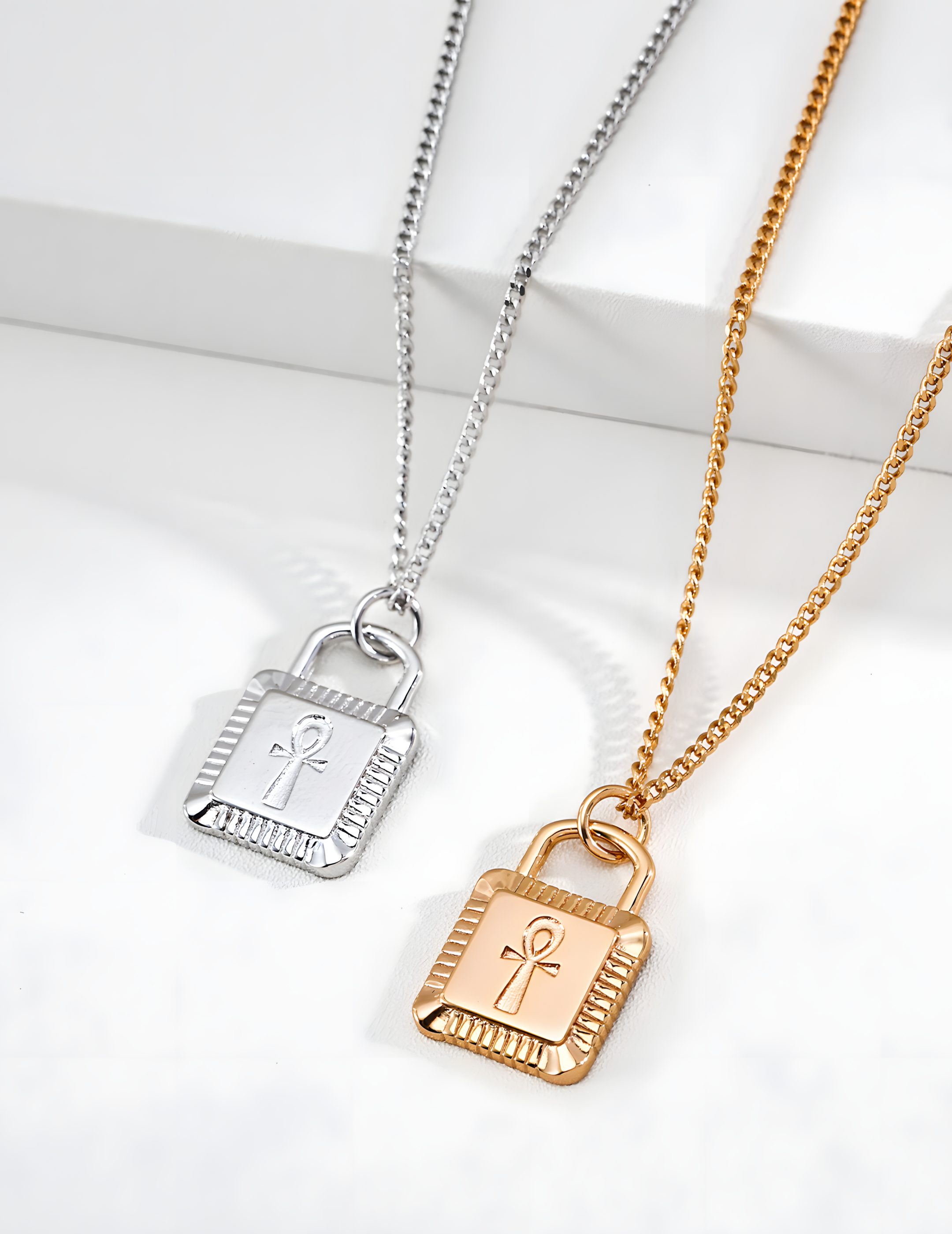 SENLORE Cross Padlock Necklace – Lifestyle Shot