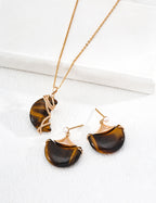 Woven Moonlight Tiger's Eye Necklace — 18K Gold Vermeil, tiger's eye | SENLORE