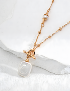 SENLORE Minimalist Pearl Necklace – Side View