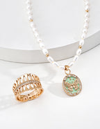 SENLORE Butterfly Pearl Necklace – Front View