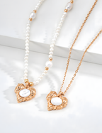 SENLORE Vintage Mother-of-Pearl Necklace – Front View