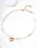 SENLORE Vintage Mother-of-Pearl Necklace – Side View