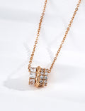 SENLORE Galaxy Zircon Bead Necklace – Detail Close-up