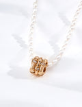 SENLORE Star Wheel Pearl Necklace – Detail Close-up