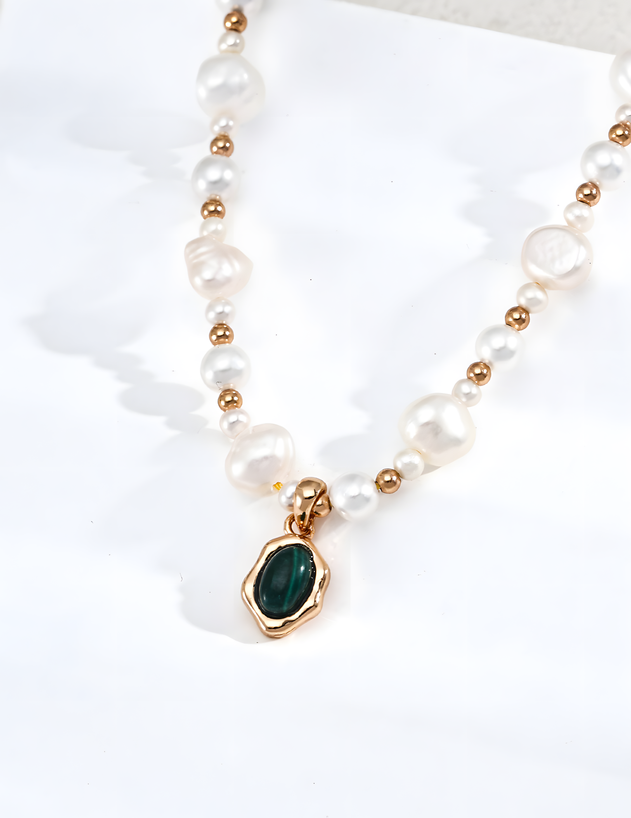 SENLORE Lapis Lazuli Pearl Necklace – Front View