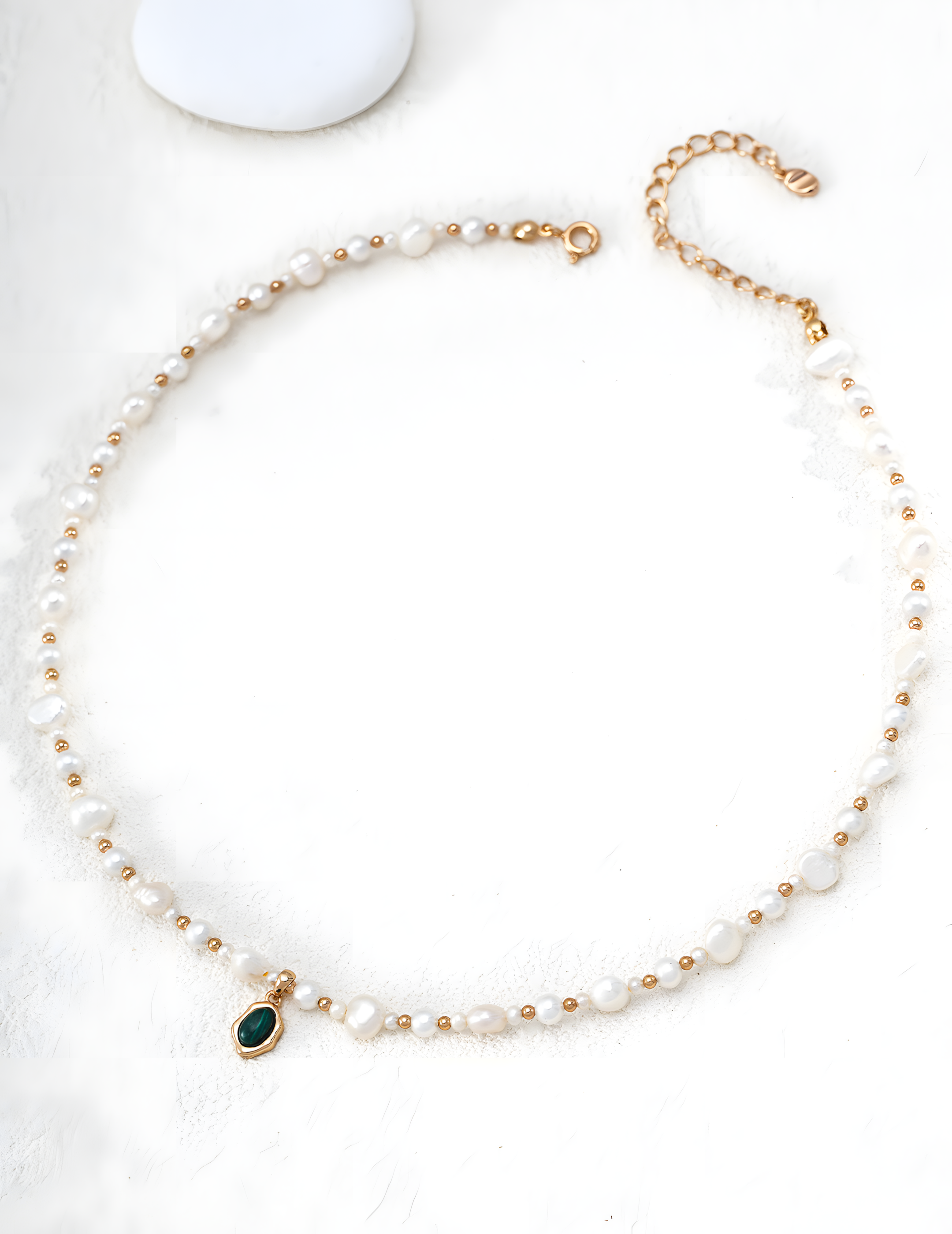 SENLORE Lapis Lazuli Pearl Necklace – Detail Close-up