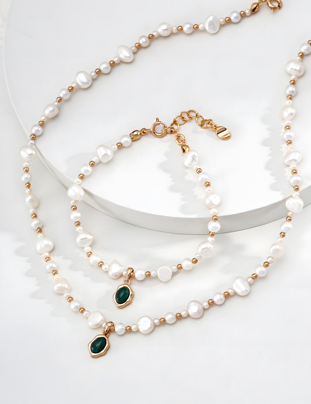 SENLORE Lapis Lazuli Pearl Necklace – Side View