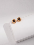 Simple Tiger's Eye Earrings — 18K Gold Vermeil, tiger's eye | SENLORE