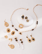 Tiger's Eye Long Baroque Earrings — 18K Gold Vermeil, tiger's eye, natural elongated baroque pearl | SENLORE