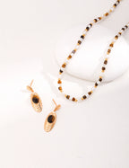 West Asian Tiger's Eye Earrings — 18K Gold Vermeil, tiger's eye | SENLORE