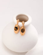 West Asian Tiger's Eye Earrings — 18K Gold Vermeil, tiger's eye | SENLORE