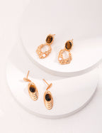 West Asian Tiger's Eye Earrings — 18K Gold Vermeil, tiger's eye | SENLORE