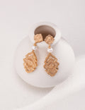 Court Openwork Pearl Earrings — 18K Gold Vermeil, natural freshwater pearl | SENLORE