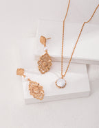 Court Openwork Pearl Earrings — 18K Gold Vermeil, natural freshwater pearl | SENLORE