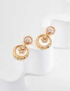 SENLORE Crescent Mother-of-Pearl Earrings – Detail Close-up