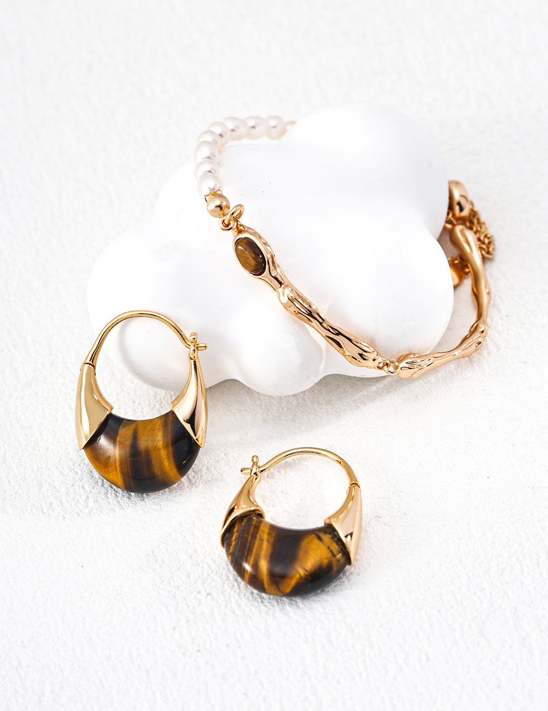 Vintage Tiger's Eye Earrings — 18K Gold Vermeil, tiger's eye | SENLORE