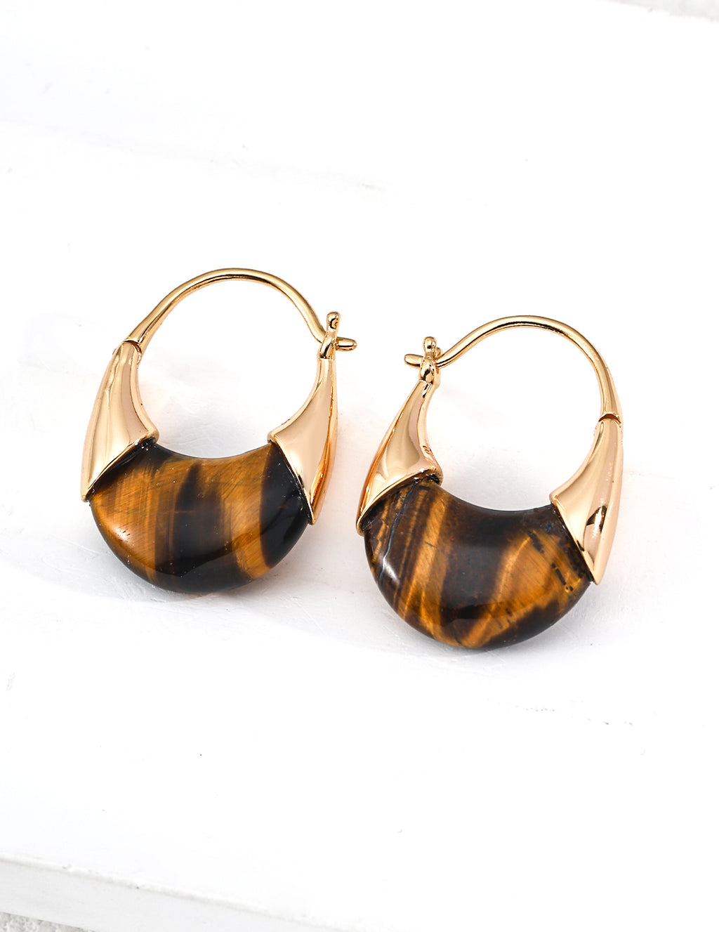 Vintage Tiger's Eye Earrings — 18K Gold Vermeil, tiger's eye | SENLORE