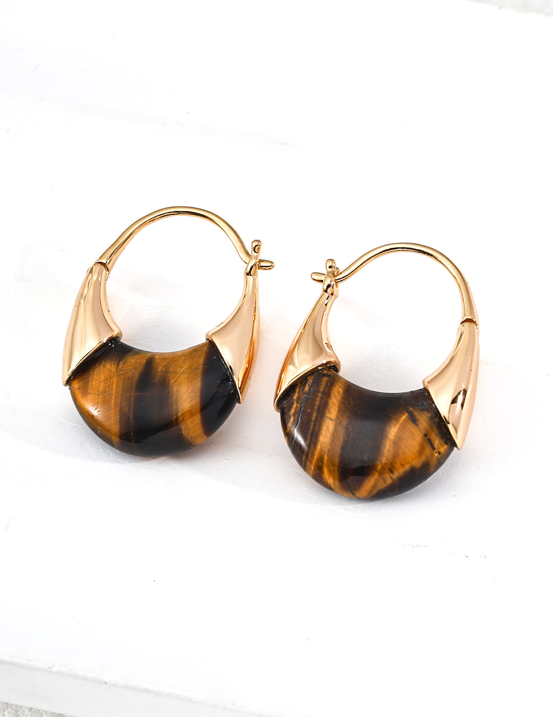 Vintage Tiger's Eye Earrings — 18K Gold Vermeil, tiger's eye | SENLORE