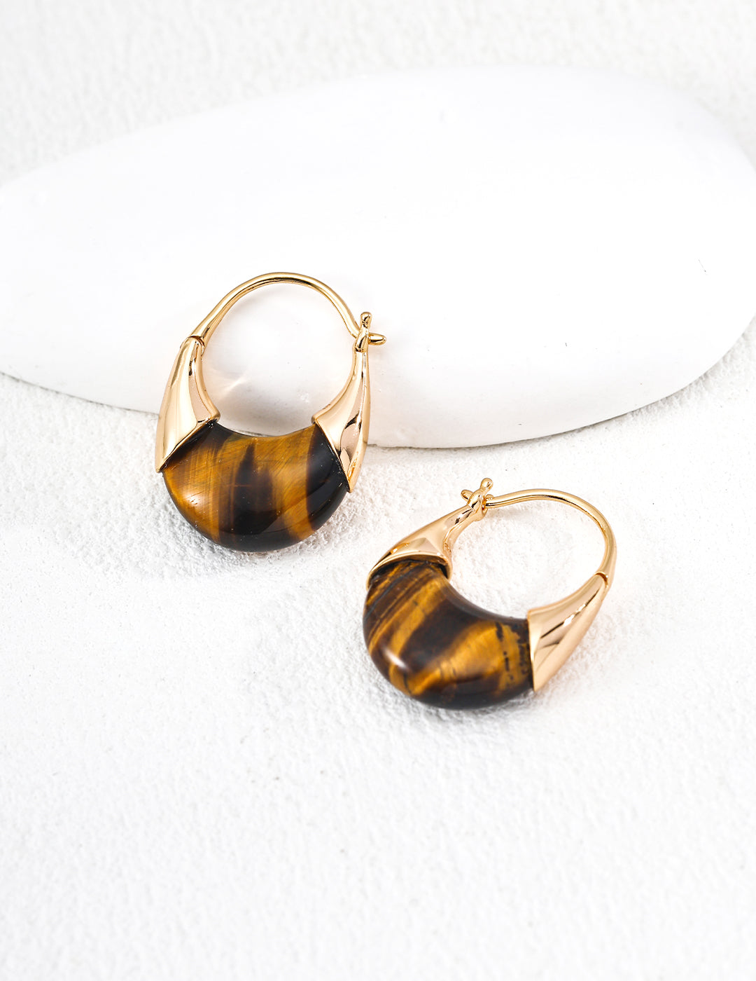 Vintage Tiger's Eye Earrings — 18K Gold Vermeil, tiger's eye | SENLORE