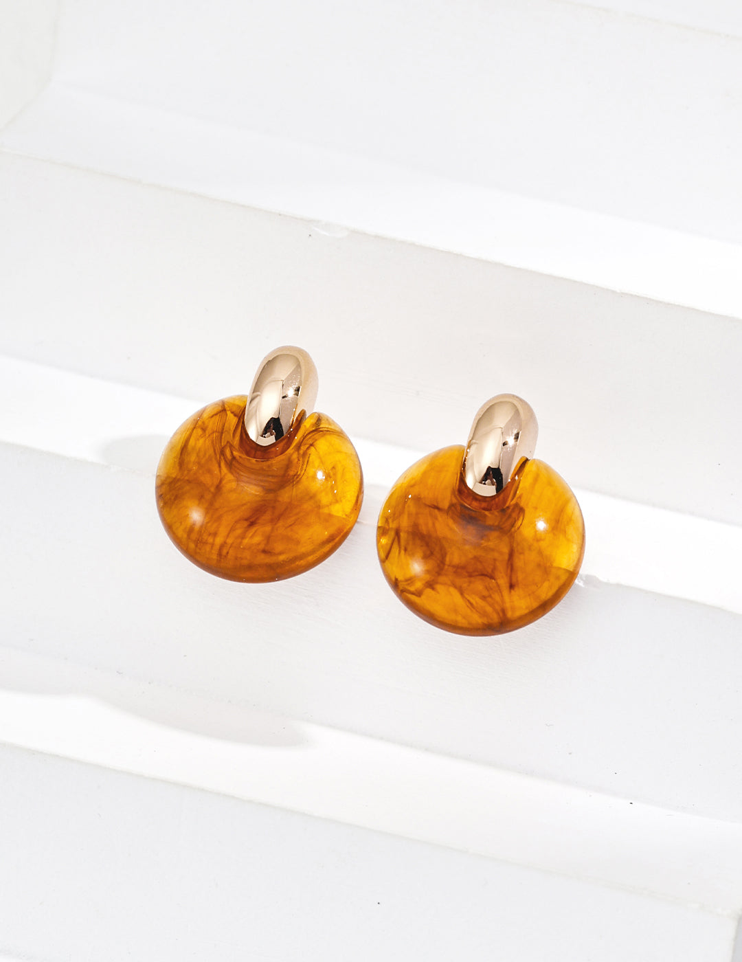 Amber Earrings — 18K Gold Vermeil, amber | SENLORE