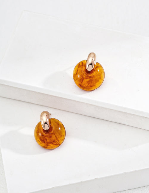 Amber Earrings — 18K Gold Vermeil, amber | SENLORE