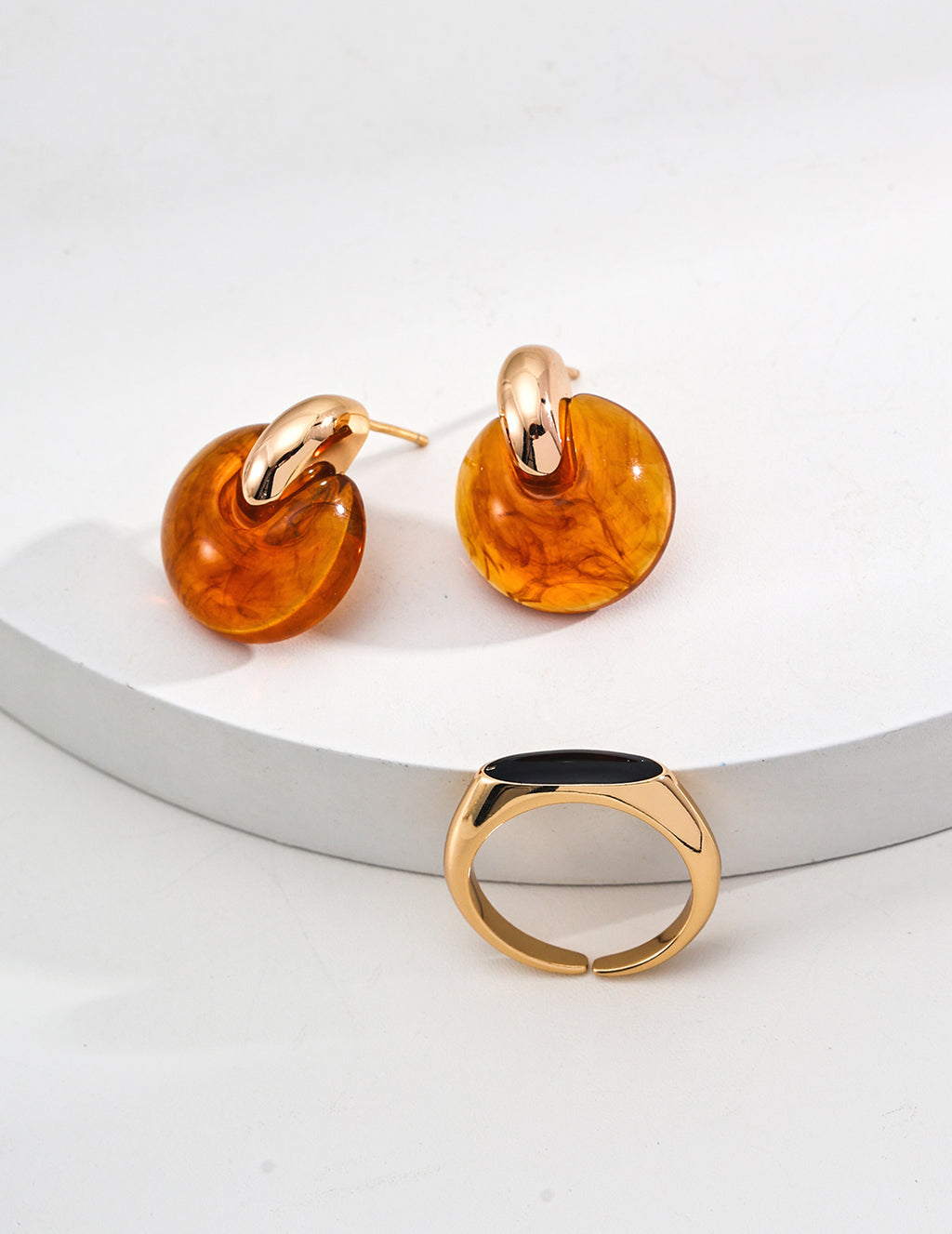 Amber Earrings — 18K Gold Vermeil, amber | SENLORE
