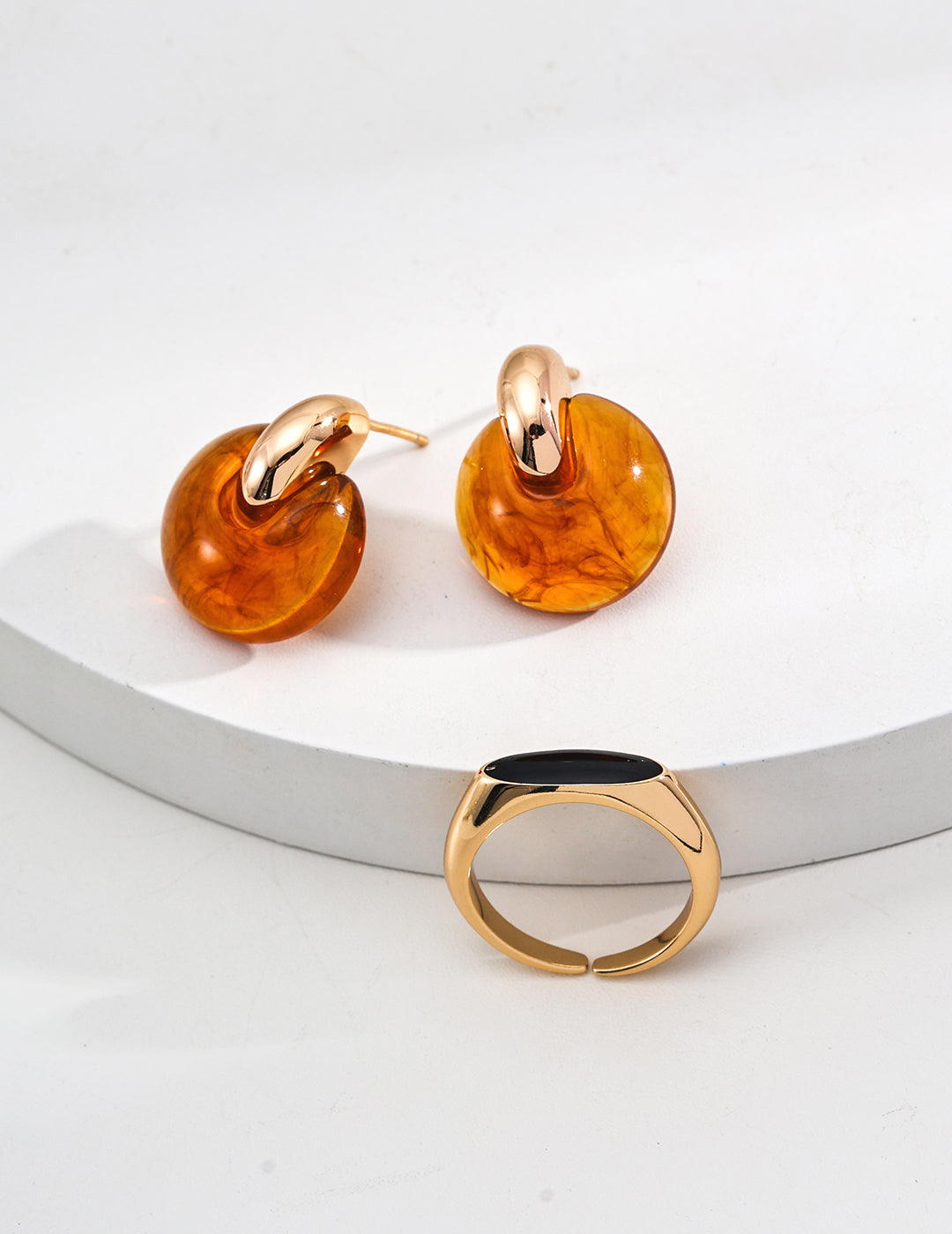Amber Earrings — 18K Gold Vermeil, amber | SENLORE
