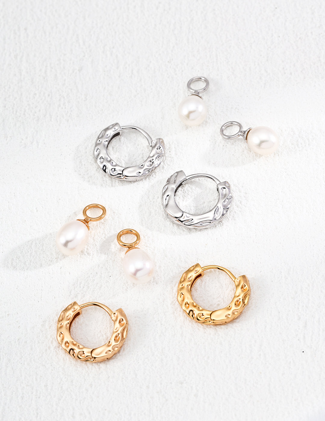 SENLORE Natural Pearl Earrings – Front View