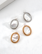 SENLORE Natural Mother-of-Pearl Earrings – Front View