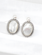 SENLORE Natural Mother-of-Pearl Earrings – Side View