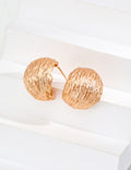 Hand-Carved Texture Earrings — Sterling Silver, 18K Gold Vermeil | SENLORE