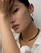 Hand-Carved Texture Earrings — Sterling Silver, 18K Gold Vermeil | SENLORE