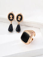 SENLORE Vintage Black Earrings – Lifestyle Shot
