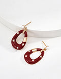 Vintage Pearl Zircon Red Enamel Earrings — 18K Gold Vermeil, cubic zirconia, natural freshwater pearl | SENLORE