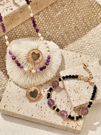 SENLORE Iridescent Shell Earrings – Front View