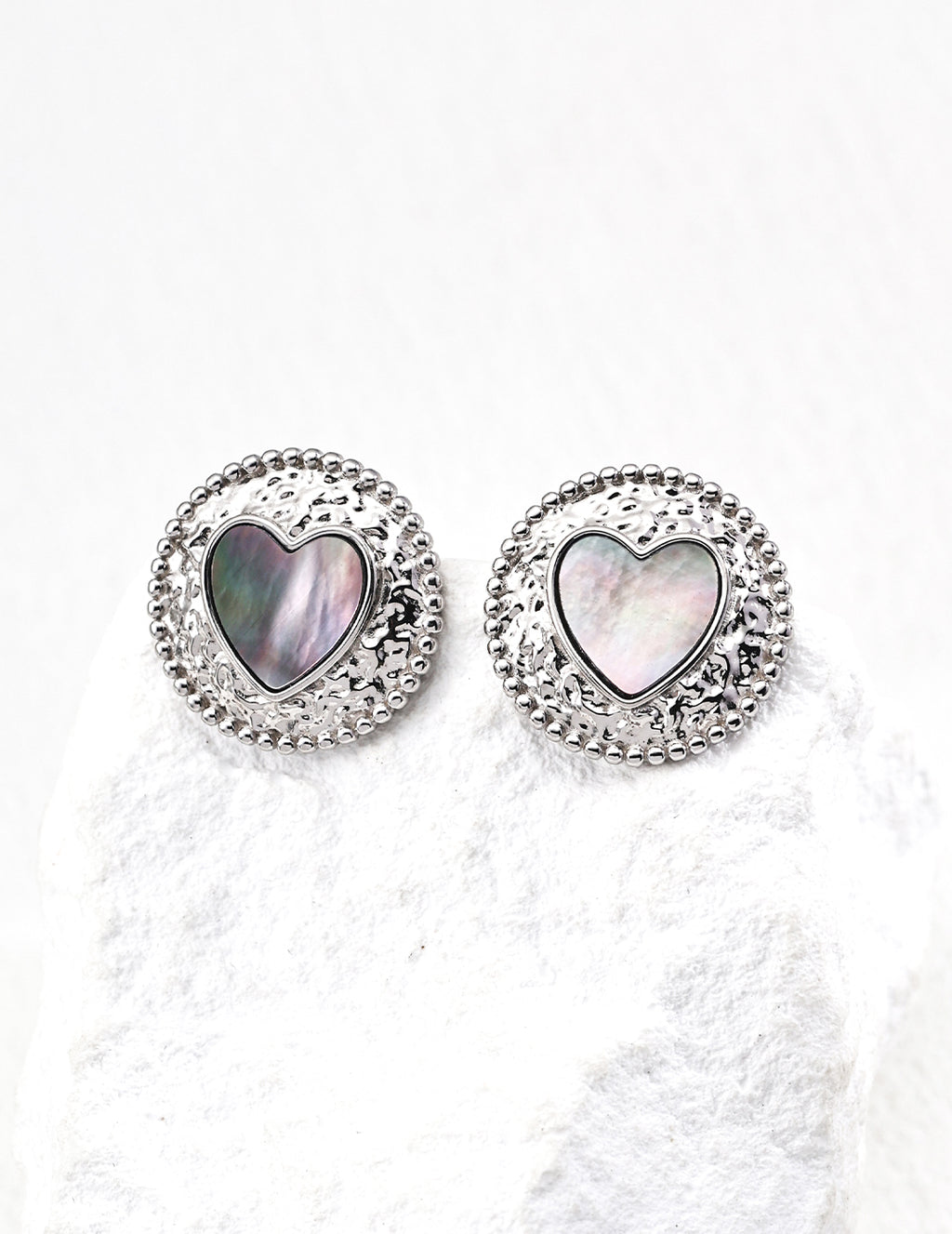 SENLORE Iridescent Shell Earrings – Side View