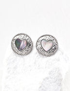SENLORE Iridescent Shell Earrings – Side View