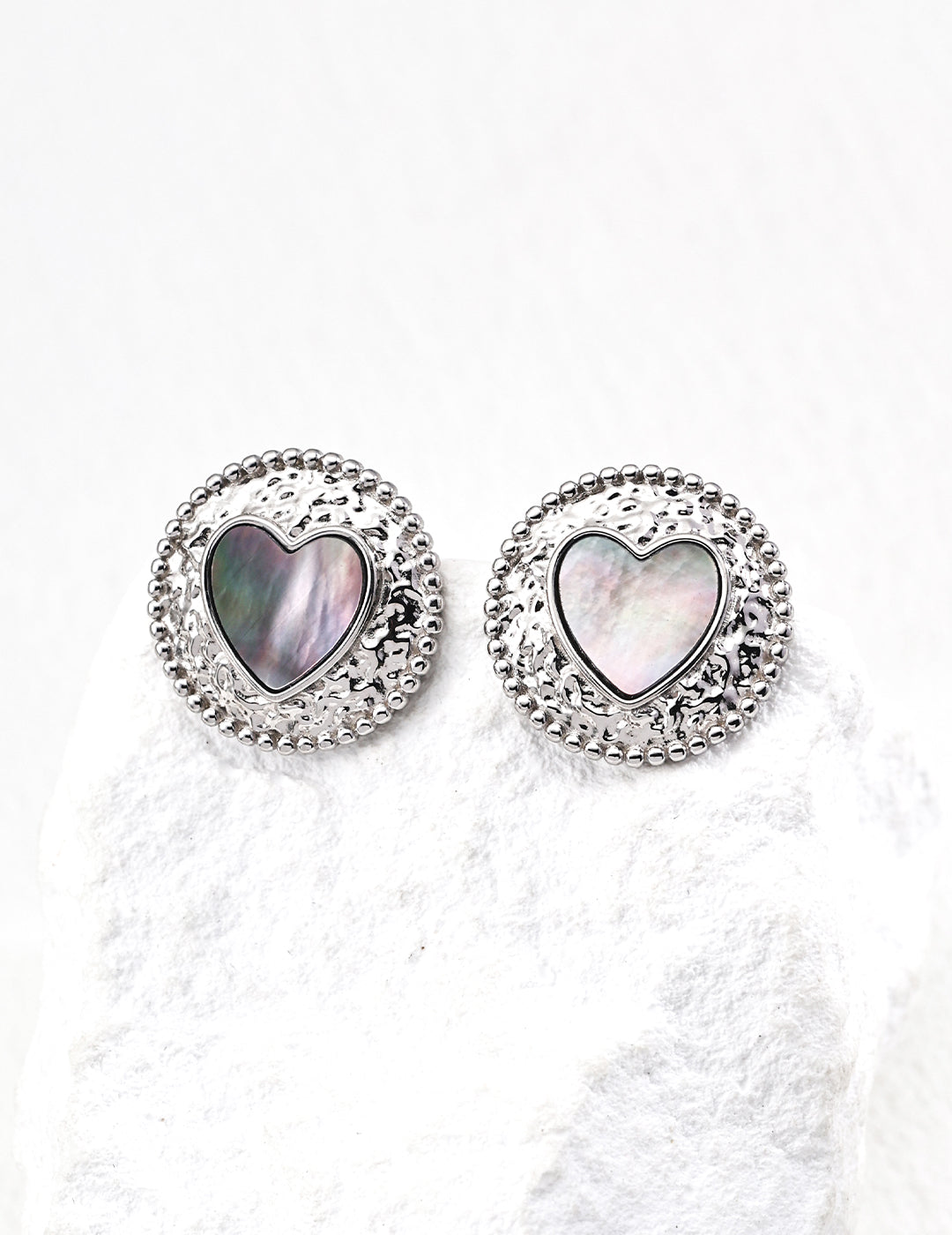 SENLORE Iridescent Shell Earrings – Side View