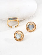 SENLORE Iridescent Shell Earrings – Lifestyle Shot