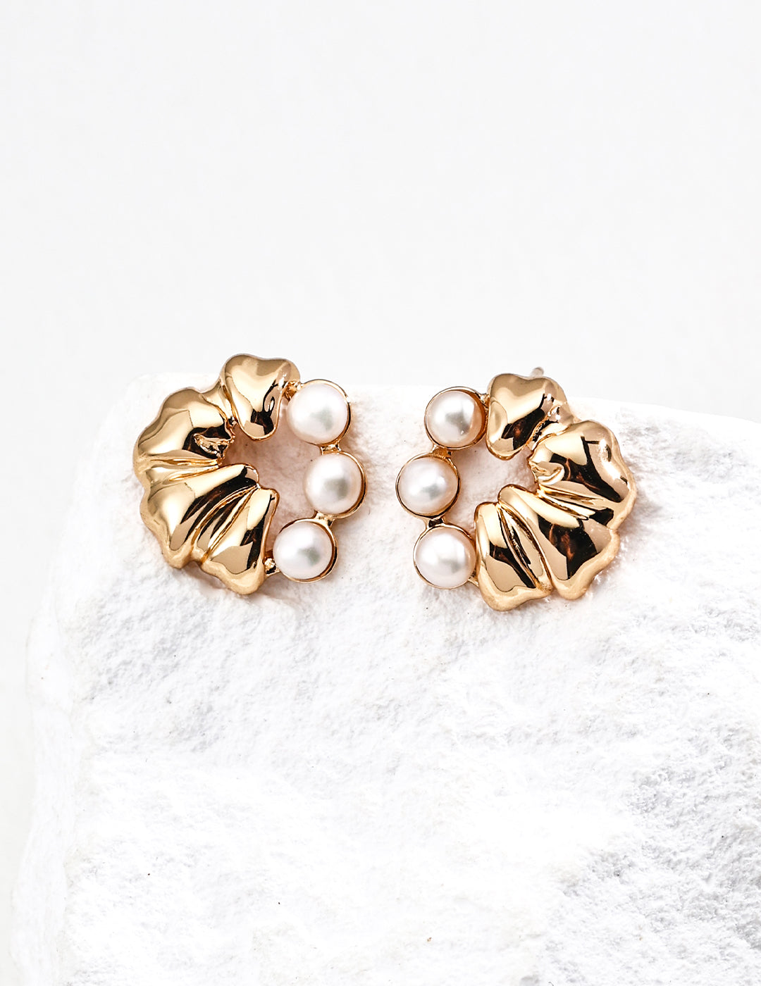 Vintage Pearl Drop Earrings — 18K Gold Vermeil, natural freshwater pearl | SENLORE