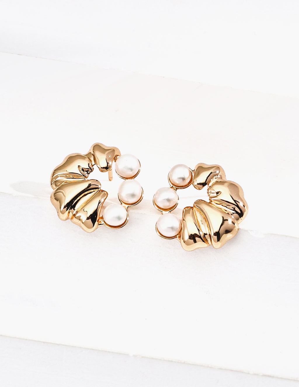 Vintage Pearl Drop Earrings — 18K Gold Vermeil, natural freshwater pearl | SENLORE