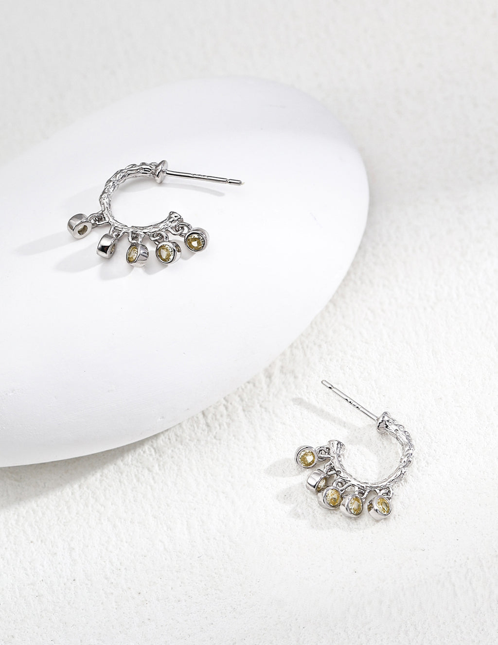 Vintage Cubic Zirconia Drop Earrings — Sterling Silver, 18K Gold Vermeil, cubic zirconia | SENLORE