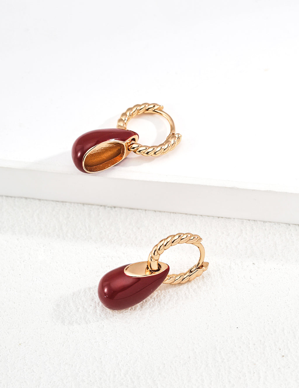 Two-Way Water Drop Earrings — 18K Gold Vermeil | SENLORE