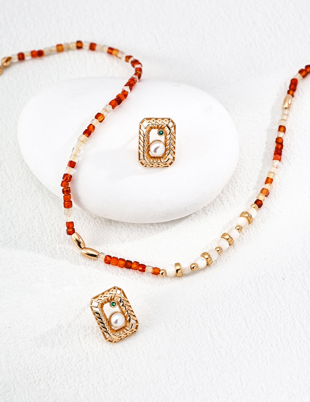 Vintage Grain Pearl Earrings — 18K Gold Vermeil, natural freshwater pearl, cubic zirconia | SENLORE