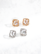 SENLORE Unique Design Pearl Earrings – Front View