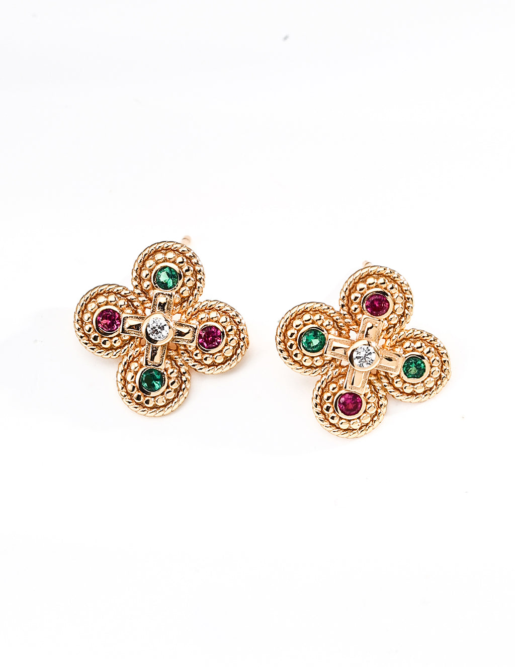 SENLORE Byzantine Art Earrings – Detail Close-up