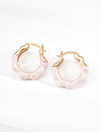 Simple Red Enamel Earrings — 18K Gold Vermeil | SENLORE