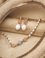 Butterfly Pearl Earrings — Sterling Silver, 18K Gold Vermeil, natural freshwater pearl, cubic zirconia | SENLORE