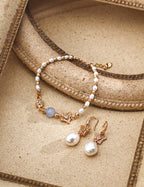 Butterfly Pearl Earrings — Sterling Silver, 18K Gold Vermeil, natural freshwater pearl, cubic zirconia | SENLORE