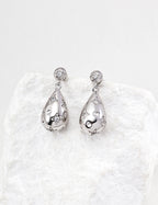 Starlight Teardrop Earrings — Sterling Silver, 18K Gold Vermeil, cubic zirconia | SENLORE